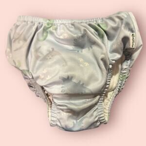 Swim Diaper Reusable Washable 3T Light Blue Dinosaur Green Sprouts